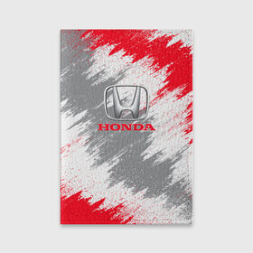 Обложка для паспорта матовая кожа с принтом Honda в Курске, натуральная матовая кожа | размер 19,3 х 13,7 см; прозрачные пластиковые крепления | auto | car | honda | race | авто | гонки | краска | краски | марка | машина | хонда