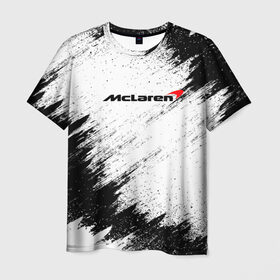 Мужская футболка 3D с принтом McLaren в Курске, 100% полиэфир | прямой крой, круглый вырез горловины, длина до линии бедер | auto | car | mclaren | race | авто | гонки | краска | краски | макларен | марка | машина
