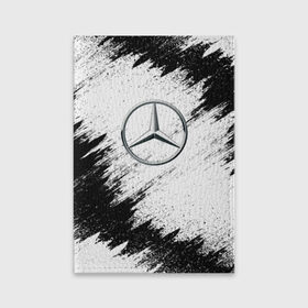 Обложка для паспорта матовая кожа с принтом Mercedes в Курске, натуральная матовая кожа | размер 19,3 х 13,7 см; прозрачные пластиковые крепления | mercedes | мерседес