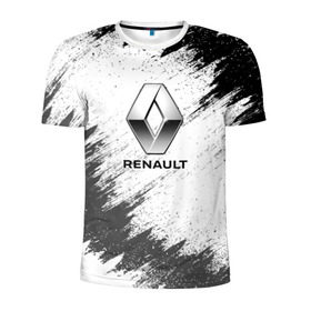 Мужская футболка 3D спортивная с принтом Renault в Курске, 100% полиэстер с улучшенными характеристиками | приталенный силуэт, круглая горловина, широкие плечи, сужается к линии бедра | auto | car | race | renault | авто | гонки | краска | краски | марка | машина | рено