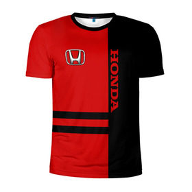 Мужская футболка 3D спортивная с принтом Honda в Курске, 100% полиэстер с улучшенными характеристиками | приталенный силуэт, круглая горловина, широкие плечи, сужается к линии бедра | honda | автомобиль | хонда