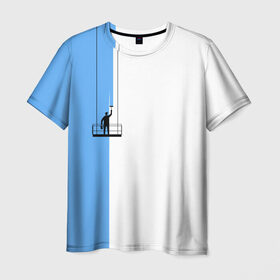 Мужская футболка 3D с принтом Маляр в Курске, 100% полиэфир | прямой крой, круглый вырез горловины, длина до линии бедер | Тематика изображения на принте: маляр