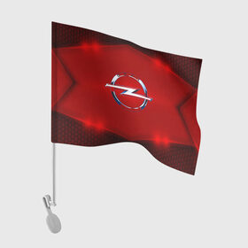 Флаг для автомобиля с принтом Opel SPORT в Курске, 100% полиэстер | Размер: 30*21 см | auto | automobile | car | carbon | machine | motor | motor car | opel | sport car | автомашина | бренд | легковой автомобиль | марка | спортивный автомобиль | тачка