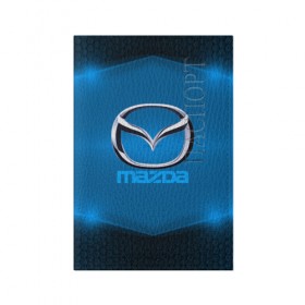 Обложка для паспорта матовая кожа с принтом Mazda SPORT в Курске, натуральная матовая кожа | размер 19,3 х 13,7 см; прозрачные пластиковые крепления | Тематика изображения на принте: 