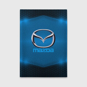Обложка для автодокументов с принтом Mazda SPORT в Курске, натуральная кожа |  размер 19,9*13 см; внутри 4 больших “конверта” для документов и один маленький отдел — туда идеально встанут права | Тематика изображения на принте: 