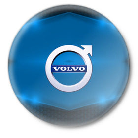 Значок с принтом Volvo SPORT в Курске,  металл | круглая форма, металлическая застежка в виде булавки | auto | automobile | car | carbon | machine | motor | motor car | sport car | volvo | автомашина | бренд | вольво | легковой автомобиль | марка | спортивный автомобиль | тачка