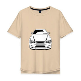 Мужская футболка хлопок Oversize с принтом Toyota Chaser в Курске, 100% хлопок | свободный крой, круглый ворот, “спинка” длиннее передней части | chaser | jdm | tourer v | toyota