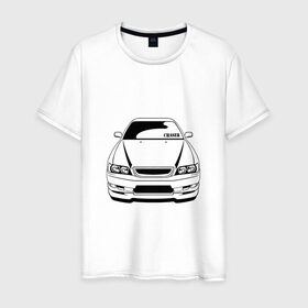 Мужская футболка хлопок с принтом Toyota Chaser в Курске, 100% хлопок | прямой крой, круглый вырез горловины, длина до линии бедер, слегка спущенное плечо. | chaser | jdm | tourer v | toyota