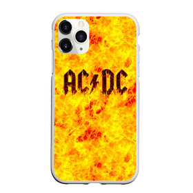 Чехол для iPhone 11 Pro Max матовый с принтом AC DC Hell-Fire в Курске, Силикон |  | ac dc | acdc | fire | hard rock | rock | асдс | рок | эй си ди си