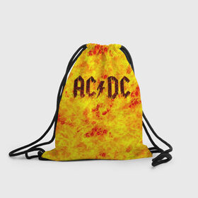Рюкзак-мешок 3D с принтом AC/DC Hell-Fire в Курске, 100% полиэстер | плотность ткани — 200 г/м2, размер — 35 х 45 см; лямки — толстые шнурки, застежка на шнуровке, без карманов и подкладки | ac dc | acdc | fire | hard rock | rock | асдс | рок | эй си ди си