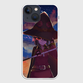 Чехол для iPhone 13 mini с принтом Konosuba с посохом в Курске,  |  | aqua | darkness | kono subarashii | konosuba | megumin | этот замечательный мир