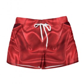 Женские шорты 3D с принтом Красный Шелк в Курске, 100% полиэстер | прямой крой, два кармана без застежек по бокам. Мягкая трикотажная резинка на поясе, внутри которой широкие завязки. Длина до середины бедра | шелк