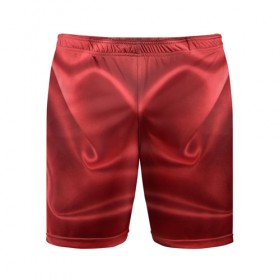 Мужские шорты 3D спортивные с принтом Красный Шелк в Курске,  |  | шелк