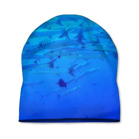 Шапка 3D с принтом Морская фауна в Курске, 100% полиэстер | универсальный размер, печать по всей поверхности изделия | fish | fishes | pisces | море | морские обитатели | морской | океан | рыбы
