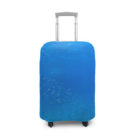 Чехол для чемодана 3D с принтом Море в Курске, 86% полиэфир, 14% спандекс | двустороннее нанесение принта, прорези для ручек и колес | fish | fishes | pisces | море | морские обитатели | морской | океан | рыбы