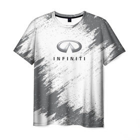 Мужская футболка 3D с принтом INFINITI в Курске, 100% полиэфир | прямой крой, круглый вырез горловины, длина до линии бедер | auto | car | infiniti | race | авто | гонки | инфинити | краска | краски | марка | машина