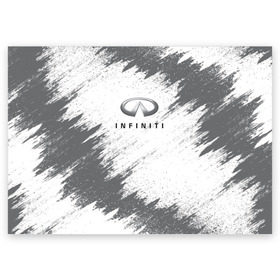 Поздравительная открытка с принтом INFINITI в Курске, 100% бумага | плотность бумаги 280 г/м2, матовая, на обратной стороне линовка и место для марки
 | Тематика изображения на принте: auto | car | infiniti | race | авто | гонки | инфинити | краска | краски | марка | машина