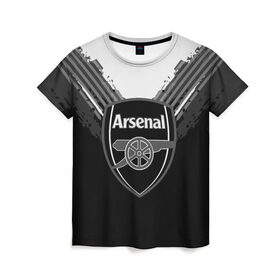 Женская футболка 3D с принтом Arsenal abstract original в Курске, 100% полиэфир ( синтетическое хлопкоподобное полотно) | прямой крой, круглый вырез горловины, длина до линии бедер | football | soccer | арсенал