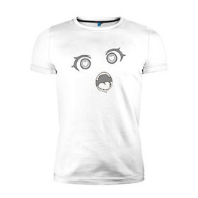 Мужская футболка премиум с принтом Ahegao в Курске, 92% хлопок, 8% лайкра | приталенный силуэт, круглый вырез ворота, длина до линии бедра, короткий рукав | ahegao | anime | аниме | ахегао