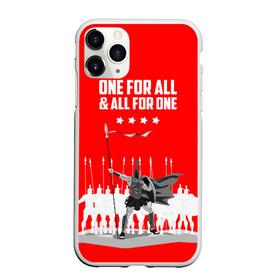 Чехол для iPhone 11 Pro матовый с принтом One for all & all for one! в Курске, Силикон |  | fcsm | football | sp | мясные | футбольный клуб