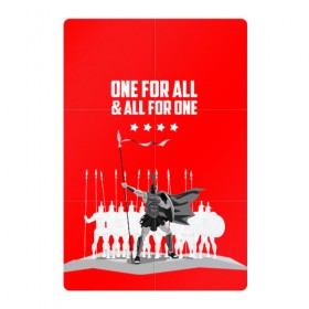 Магнитный плакат 2Х3 с принтом One for all & all for one! в Курске, Полимерный материал с магнитным слоем | 6 деталей размером 9*9 см | fcsm | football | sp | мясные | футбольный клуб