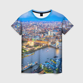 Женская футболка 3D с принтом Лондон в Курске, 100% полиэфир ( синтетическое хлопкоподобное полотно) | прямой крой, круглый вырез горловины, длина до линии бедер | england | london | англия | великобритания | город | европа | королевство | лондон | мегаполис | путешествие | столица | туризм