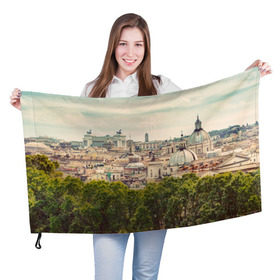 Флаг 3D с принтом Рим в Курске, 100% полиэстер | плотность ткани — 95 г/м2, размер — 67 х 109 см. Принт наносится с одной стороны | italy | rome | архитектура | европа | история | италия | отдых | отпуск | приключение | путешествие | рим | экскурсия