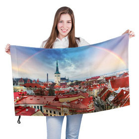 Флаг 3D с принтом Таллин (Эстония) в Курске, 100% полиэстер | плотность ткани — 95 г/м2, размер — 67 х 109 см. Принт наносится с одной стороны | estonia | tallin | город | европа | путешествие | таллин | туризм | эстония