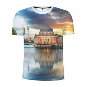 Мужская футболка 3D спортивная с принтом Берлин (Германия) в Курске, 100% полиэстер с улучшенными характеристиками | приталенный силуэт, круглая горловина, широкие плечи, сужается к линии бедра | germany | берлин | германия | путешествие