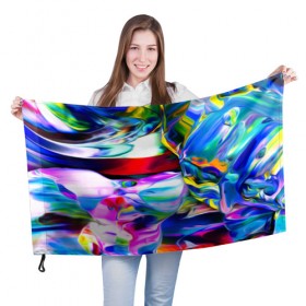 Флаг 3D с принтом Фантастическая палитра в Курске, 100% полиэстер | плотность ткани — 95 г/м2, размер — 67 х 109 см. Принт наносится с одной стороны | абстракция | живопись | искусство | краски | текстура | узор