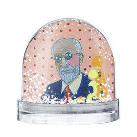 Снежный шар с принтом Зигмунд Фрейд в Курске, Пластик | Изображение внутри шара печатается на глянцевой фотобумаге с двух сторон | Тематика изображения на принте: 