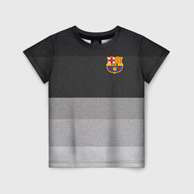 Детская футболка 3D с принтом Барселона в Курске, 100% гипоаллергенный полиэфир | прямой крой, круглый вырез горловины, длина до линии бедер, чуть спущенное плечо, ткань немного тянется | barca | barcelona | barsa | barselona | espaniol | fcb | forca | ispania | la liga | барса | полосатая | форза | форма