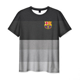 Мужская футболка 3D с принтом Барселона в Курске, 100% полиэфир | прямой крой, круглый вырез горловины, длина до линии бедер | barca | barcelona | barsa | barselona | espaniol | fcb | forca | ispania | la liga | барса | полосатая | форза | форма