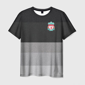Мужская футболка 3D с принтом Ливерпуль в Курске, 100% полиэфир | прямой крой, круглый вырез горловины, длина до линии бедер | Тематика изображения на принте: fc | полосатая | форма