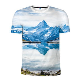 Мужская футболка 3D спортивная с принтом Альпы в Курске, 100% полиэстер с улучшенными характеристиками | приталенный силуэт, круглая горловина, широкие плечи, сужается к линии бедра | Тематика изображения на принте: австрия | альпийские горы | альпийский хребет | альпы | германия | горное озеро | горные лыжи | европа | италия | лихтенштейн | пейзаж | природа | словения | сноуборд | франция | швейцария