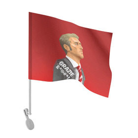 Флаг для автомобиля с принтом Тренер в Курске, 100% полиэстер | Размер: 30*21 см | Тематика изображения на принте: fcsm | football | sp | мясные | футбольный клуб
