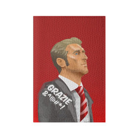 Обложка для паспорта матовая кожа с принтом Тренер в Курске, натуральная матовая кожа | размер 19,3 х 13,7 см; прозрачные пластиковые крепления | fcsm | football | sp | мясные | футбольный клуб