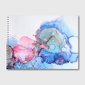 Альбом для рисования с принтом Акварельные разводы в Курске, 100% бумага
 | матовая бумага, плотность 200 мг. | Тематика изображения на принте: abstraction | color | spray | tie dye | абстракция | акварель | брызги красок | живопись | искусство | капли капли | краски | текстуры | цветные краски | яркие цвета