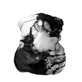 Бандана-труба 3D с принтом Gray&Black abstract в Курске, 100% полиэстер, ткань с особыми свойствами — Activecool | плотность 150‒180 г/м2; хорошо тянется, но сохраняет форму | 