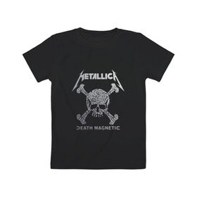 Детская футболка хлопок с принтом Metallica, death magnetic в Курске, 100% хлопок | круглый вырез горловины, полуприлегающий силуэт, длина до линии бедер | metallica | джеймс хэтфилд | кирк хэмметт | ларс ульрих | металлика | роберт трухильо | рок группа