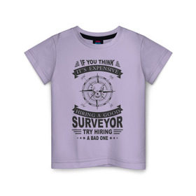 Детская футболка хлопок с принтом Геодезия_01 в Курске, 100% хлопок | круглый вырез горловины, полуприлегающий силуэт, длина до линии бедер | surveyor | геодезия | топография
