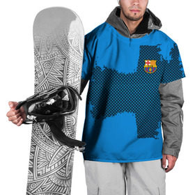 Накидка на куртку 3D с принтом BARCELONA SPORT BLUE в Курске, 100% полиэстер |  | football | soccer | барселона