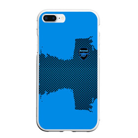 Чехол для iPhone 7Plus/8 Plus матовый с принтом ARSENAL SPORT BLUE в Курске, Силикон | Область печати: задняя сторона чехла, без боковых панелей | football | soccer | арсенал