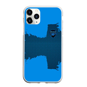 Чехол для iPhone 11 Pro Max матовый с принтом ARSENAL SPORT BLUE в Курске, Силикон |  | football | soccer | арсенал