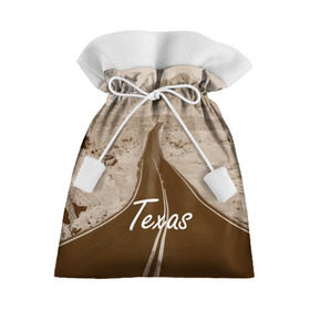Подарочный 3D мешок с принтом Техас ретро в Курске, 100% полиэстер | Размер: 29*39 см | texas | usa | америка | города | дороги | природа | страны | сша | техас