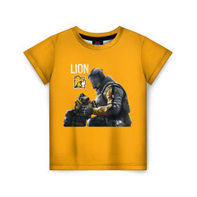 Детская футболка 3D с принтом LION в Курске, 100% гипоаллергенный полиэфир | прямой крой, круглый вырез горловины, длина до линии бедер, чуть спущенное плечо, ткань немного тянется | chimera | lion | outbreak | rainbow six | осада
