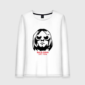 Женский лонгслив хлопок с принтом Kurt D. Cobain в Курске, 100% хлопок |  | 