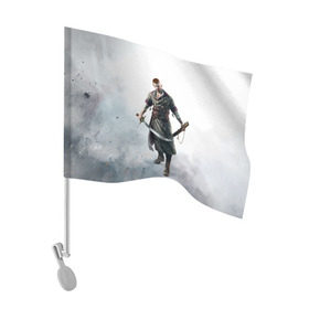 Флаг для автомобиля с принтом Ольгерд в Курске, 100% полиэстер | Размер: 30*21 см | witcher | каменные сердца. | камзол | сабли | фон эверек | чуб