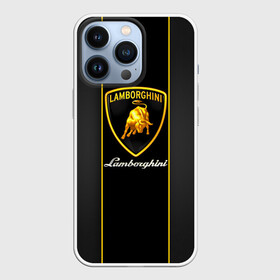 Чехол для iPhone 13 Pro с принтом Lamborghini в Курске,  |  | Тематика изображения на принте: automobili | gallardo | lamborghini | murcielago | reventon | roadster | s.p.a. | авто | автомобиль | знак | ламборгини | ламборджини | ламборжини | лого | машина | символ | спорт | тачка | эмблема