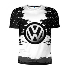 Мужская футболка 3D спортивная с принтом Volkswagen в Курске, 100% полиэстер с улучшенными характеристиками | приталенный силуэт, круглая горловина, широкие плечи, сужается к линии бедра | 
